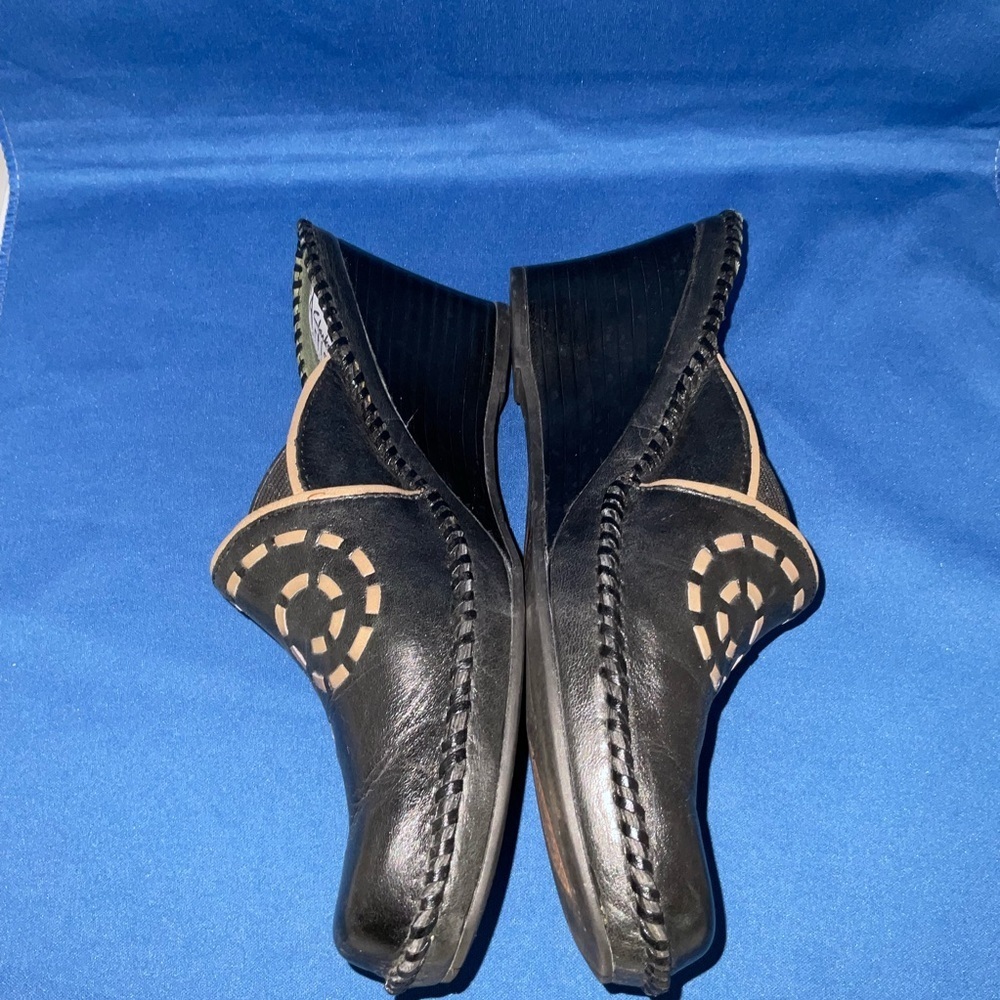 Clarks Artisan Collection Leather Clogs Black Boho Comfort Mules Women’s Size 7½ - Picture 4 of 9
